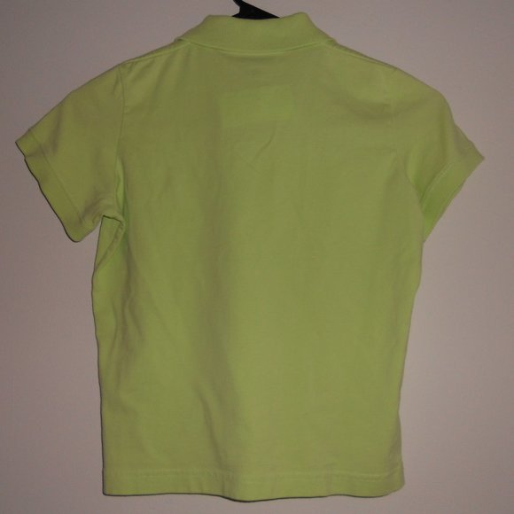 HP🎉Lilly Pulitzer Polo Shirt Small Petite Lime Green Palm Tree logo EUC - Picture 2 of 7